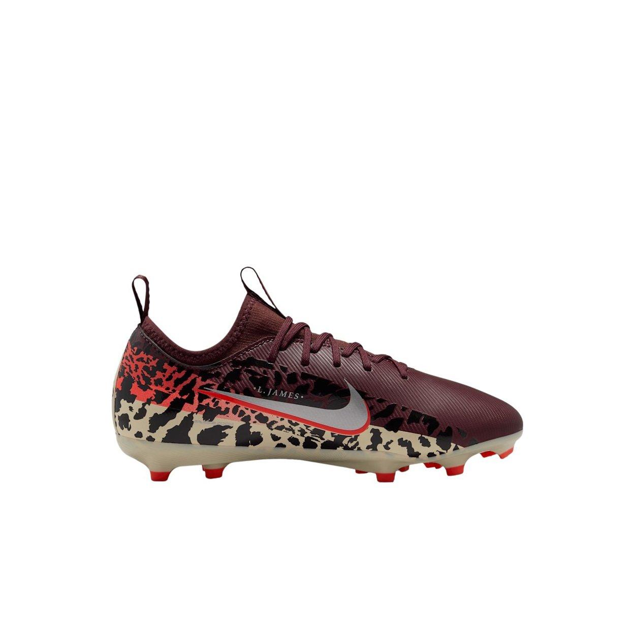 Nike United Jr. Mercurial Vapor 16 A MG "Burgundy/Red/Fossil/Silver" Preschool Kids' Soccer Cleat - BURGUNDY/RED/FOSSIL/SILVER